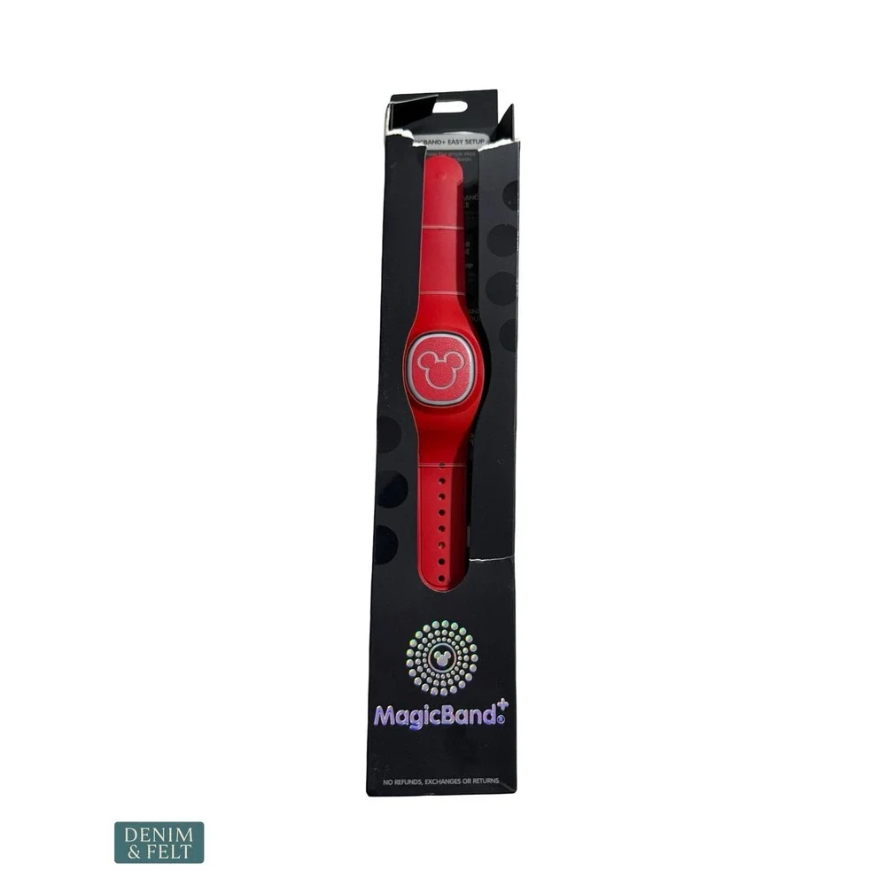 NEW Disney Parks Red Mickey Mouse MagicBand+ Interactive Wearable Wristband